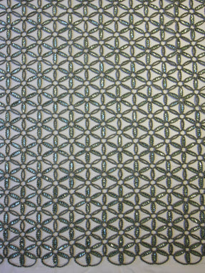 Dentelle Brodée Verte - Côme