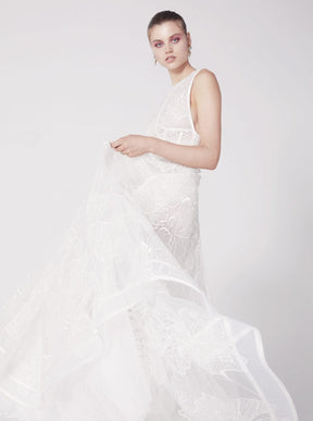 Dentelle Broderie Paillettes Ivoire – Thomasina