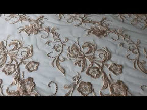 Dentelle Brodée Champagne - Zarine