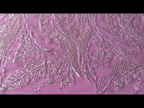 Dentelle ivoire pailletée et perlée - Afonso
