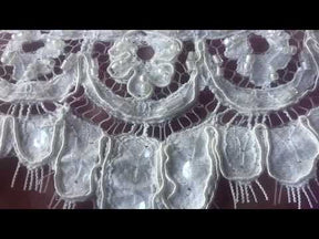 Dentelle Ivoire Perlée et Cordonnée - Constance