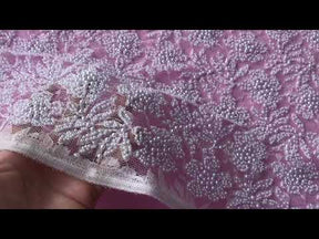 Dentelle perlée blanche - Lucille