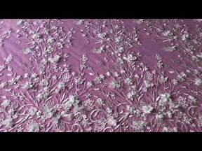 Dentelle Brodée 3D Ivoire - Milena