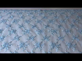 Dentelle Cordonnée Bleu Ciel - Géraldine