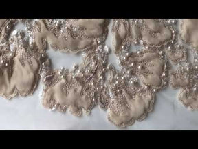 Dentelle ornée de champagne - Allie