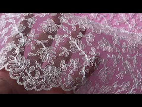 Dentelle Brodée Ivoire - Franca