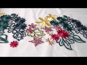 Dentelle brodée multicolore - Juanita