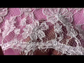 Dentelle Rachel perlée à la main ivoire - Trudy