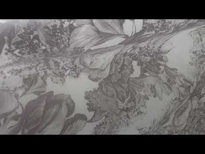 Organza de soie imprimé ivoire - Belissa