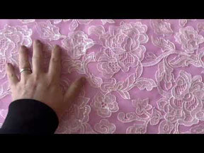 Dentelle Brodée Paillettes Ivoire - Gosia