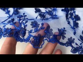 Dentelle Broderie Bleu Royal - Austen