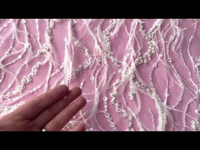 Dentelle de plumes ivoire - Ludmilla