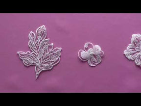 Fleur Brodée Ivoire - Linaria
