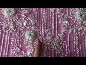 Dentelle Perlée Ivoire - Hibiscus