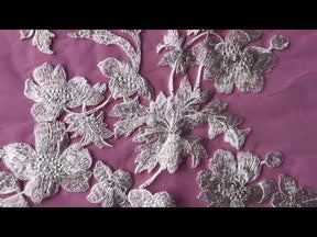 Dentelle Fleur Brodée Ivoire - Aldira