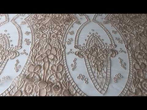 Dentelle Brodée Champagne - Nyla