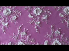 Dentelle Fleur Perlée Ivoire – Jacqueline