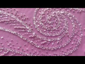 Dentelle ivoire perlée et perles - Tiago