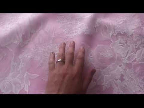 Organza de soie imprimé ivoire - Belissa