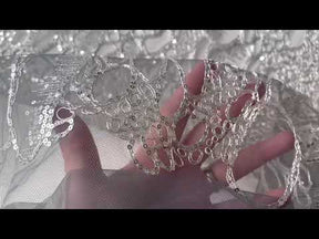 Dentelle cordée argentée - Raven