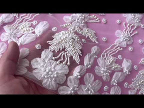 Dentelle perlée ivoire - Summer