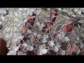Dentelle guipure grise - Ebba