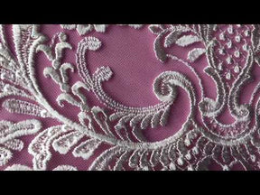 Dentelle Brodée Ivoire - Bégonia