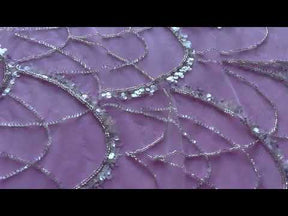 Dentelle à paillettes ivoire - Zazzi