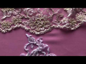 Galon de Dentelle Perlé Blanche - Chloe.