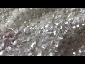 Tissu à sequins ivoire - Babette