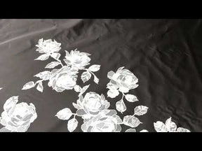 Taffeta imprimée noire - Paolo
