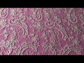 Dentelle Ivoire Cordonnée et Perlée - Reagan