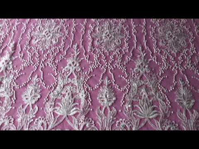 Dentelle Brodée Paillettes Ivoire - Fifi