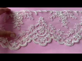 Bordure en dentelle ivoire cordée - Kansas