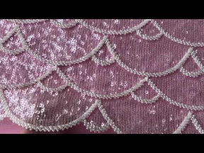 Dentelle perlée et pailletée ivoire - Lilou