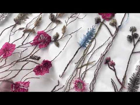 Dentelle brodée rose bonbon - Sassi