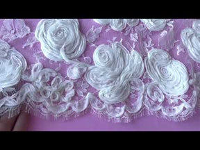 Dentelle ivoire en Soie - Abra
