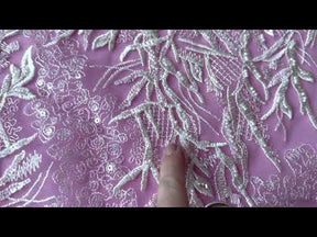 Dentelle perlée ivoire - Pallenta