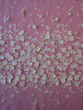 Dentelle Broderie 3D Ivoire - Magdalana
