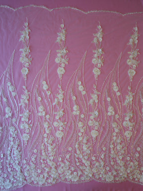 Dentelle Fleur Perlée Ivoire - Blake