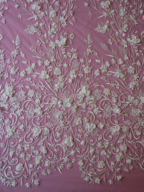 Dentelle Brodée 3D Ivoire - Milena
