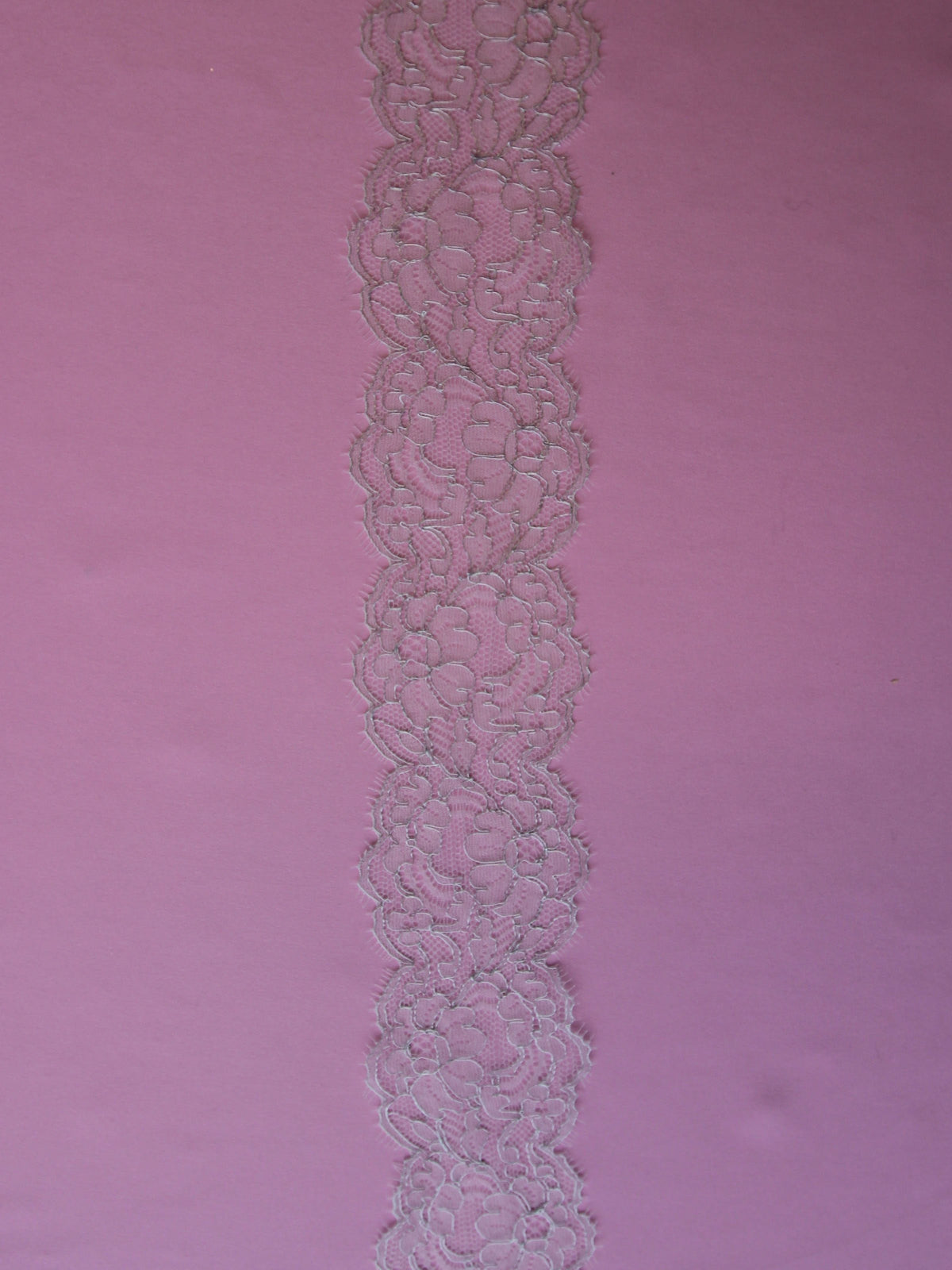 Bordure en dentelle Chantilly ivoire et argent - Evelyn