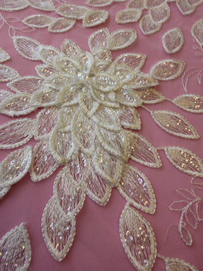Dentelle brodée ivoire - Ainslee