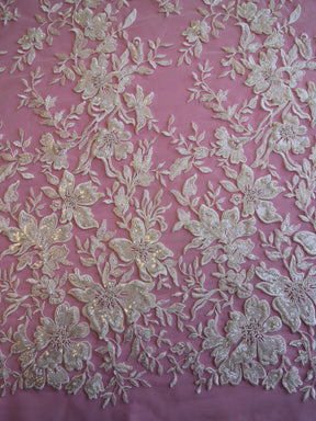 Dentelle Perlée Ivoire - Serenella