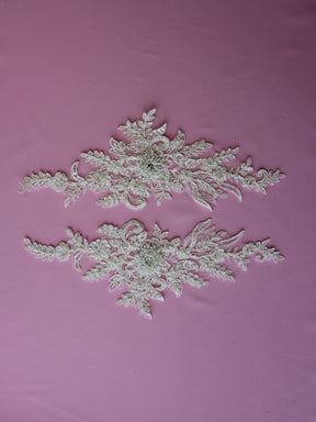 Appliques en dentelle ivoire cordée – Utah