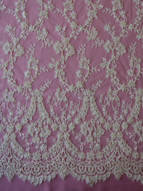 Dentelle Ivoire Perlée et Cordonnée - Constance