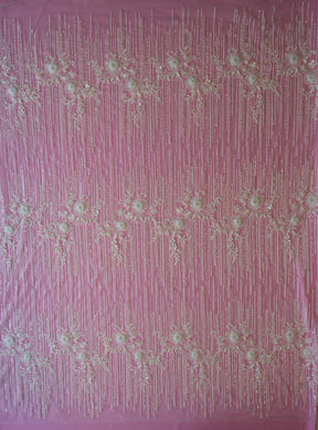 Dentelle Perlée Ivoire - Hibiscus
