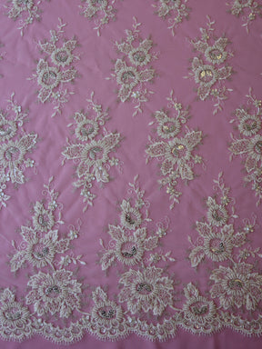 Dentelle Perlée Ivoire - Maya