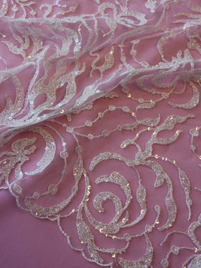 Dentelle Broderie Perlée Ivoire - Meline