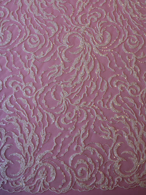 Dentelle Broderie Perlée Ivoire - Meline